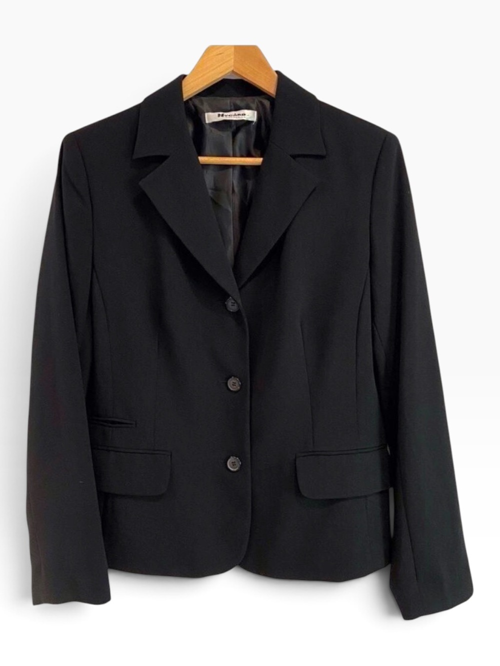 Nygard Collection black fitted blazer size medium or large Black blazer